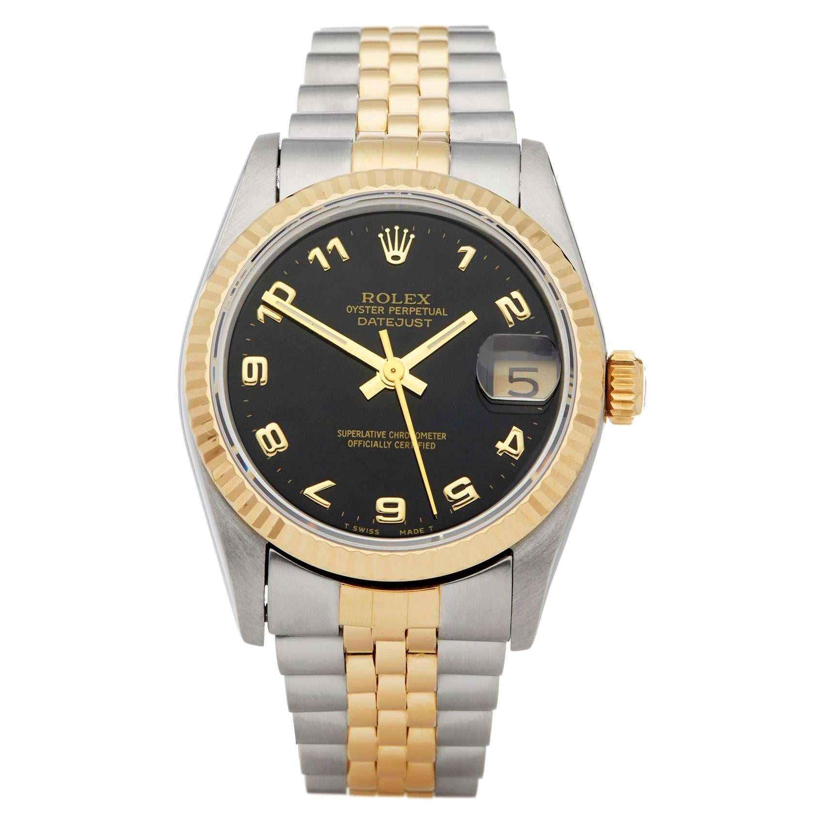 Rolex Datejust 31 Stainless Steel and Yellow Gold 62873 Wristwatch