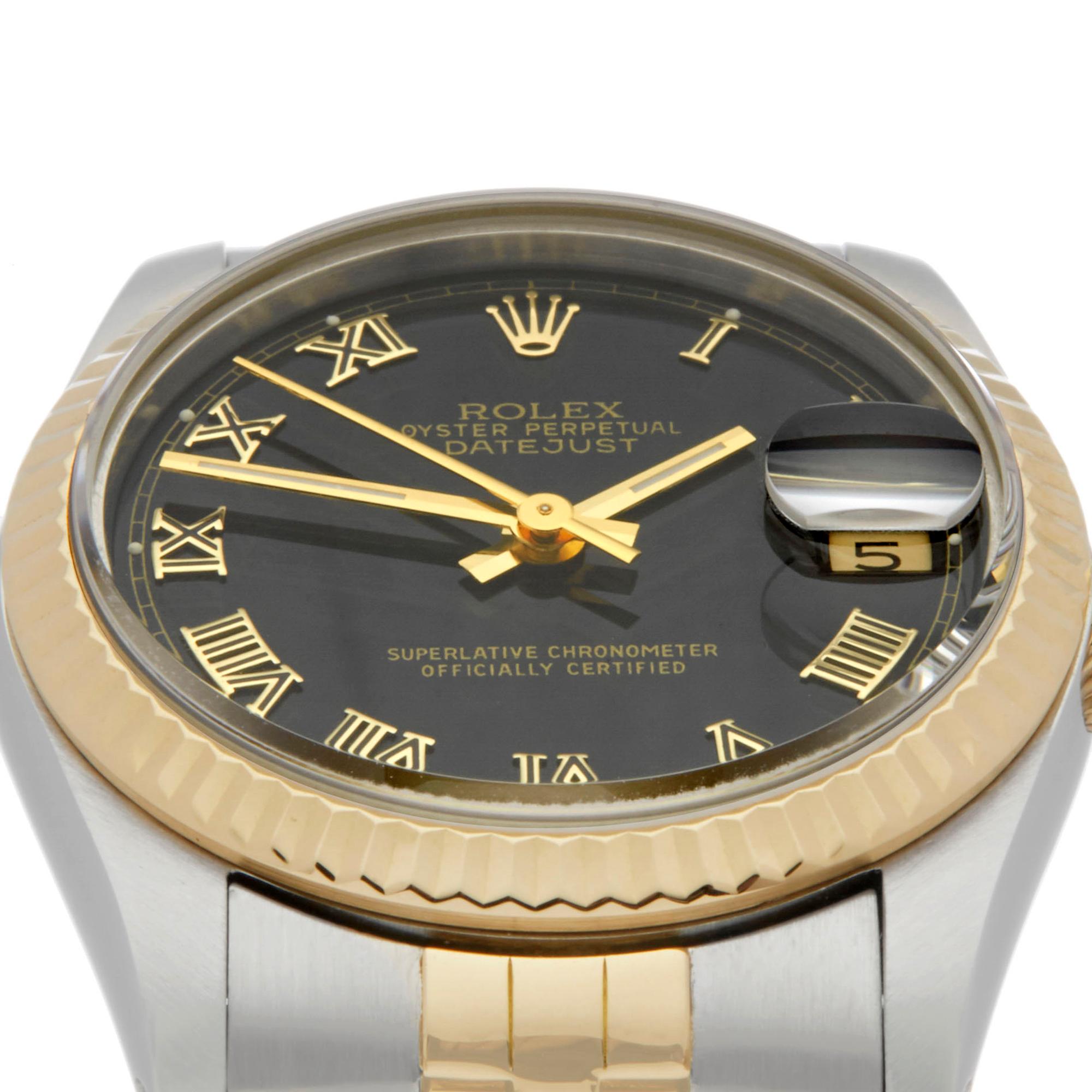 Rolex DateJust 31 Stainless Steel and Yellow Gold 68273 Wristwatch In Excellent Condition In Bishops Stortford, Hertfordshire