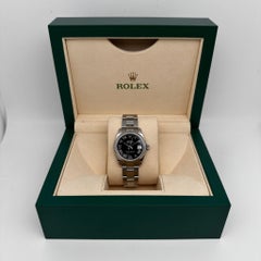 Rolex Datejust 31 Acero Esfera Romana Negra Reloj Automático Mediano 178240