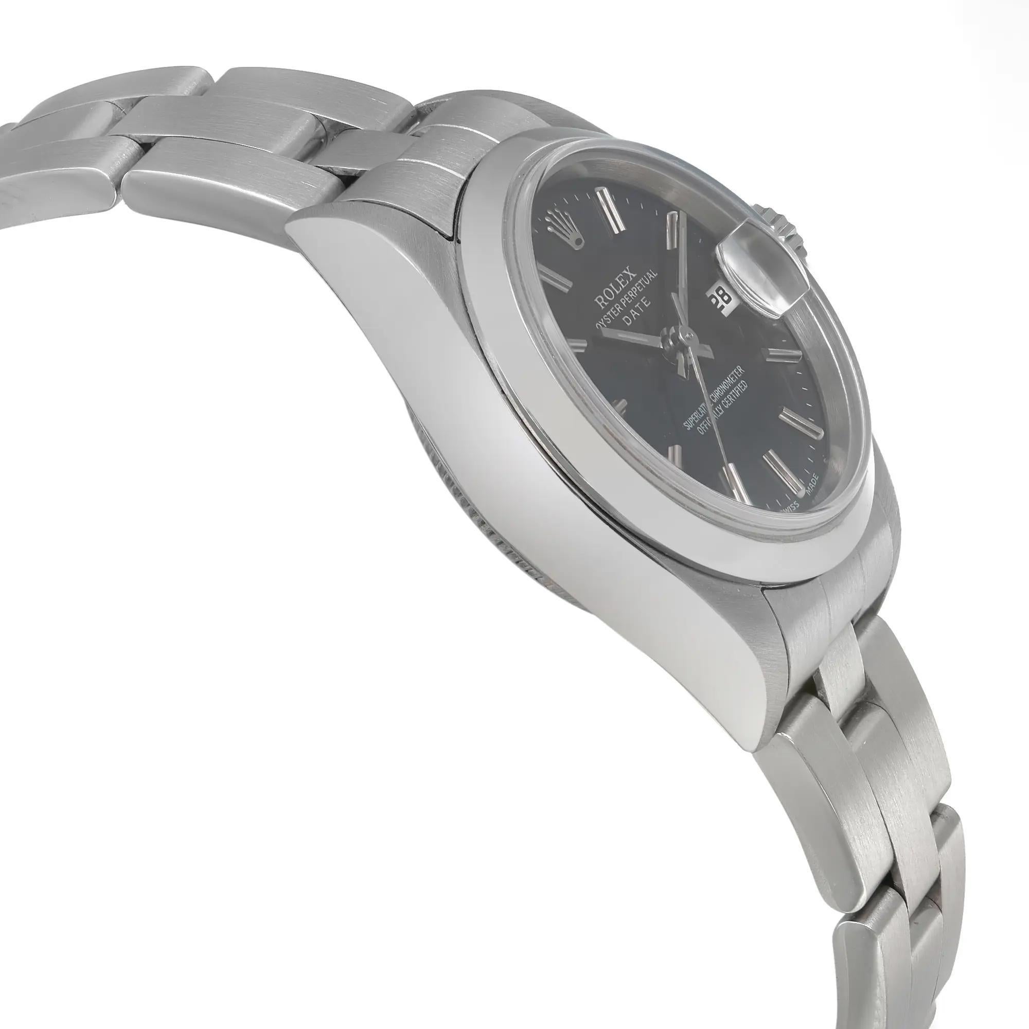 Rolex Datejust 31 Steel Black Roman Dial Automatic Midsize Watch 178240 1