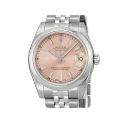 Rolex Datejust 31 Steel Pink Index Dial Automatic Ladies Watch 178240
