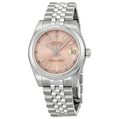 Rolex Datejust 31 Steel Pink Index Dial Automatic Ladies Watch 178240
