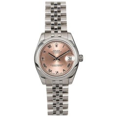 Rolex Datejust 31 Steel Roman Pink Dial Automatic Jubilee Unisex Watch 178240