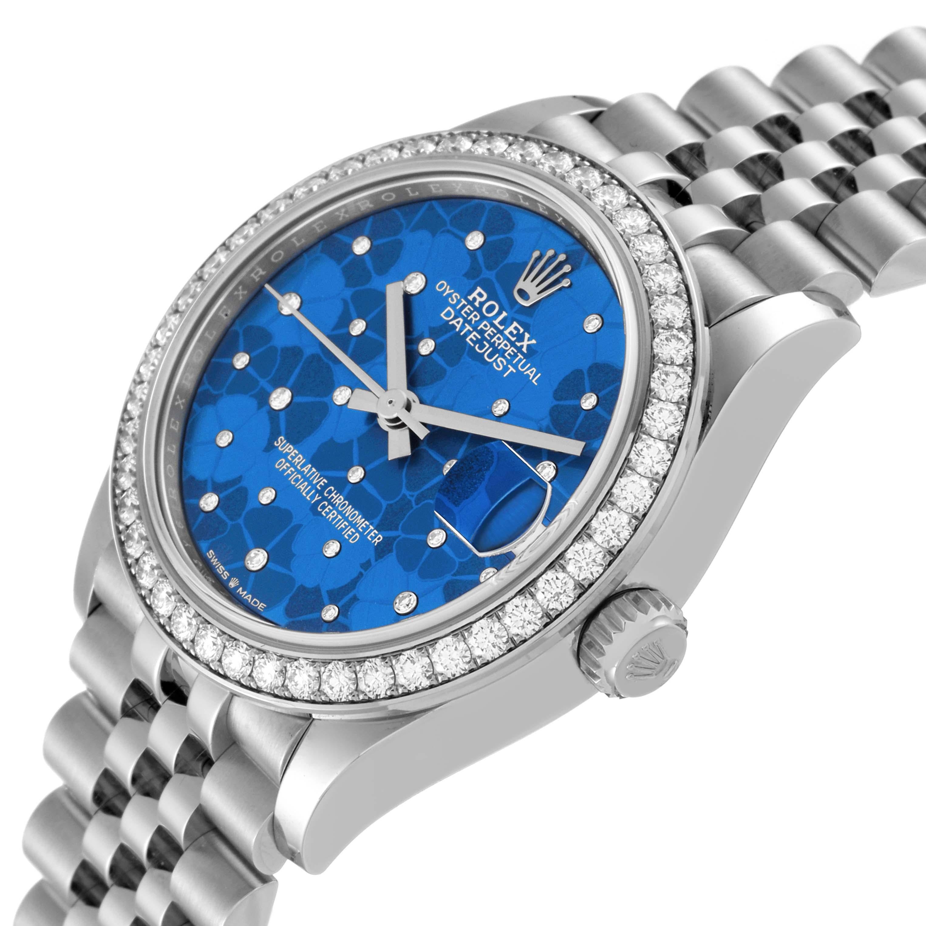 Rolex Datejust 31 Steel White Gold Diamond Ladies Watch 278384 Box Card 1