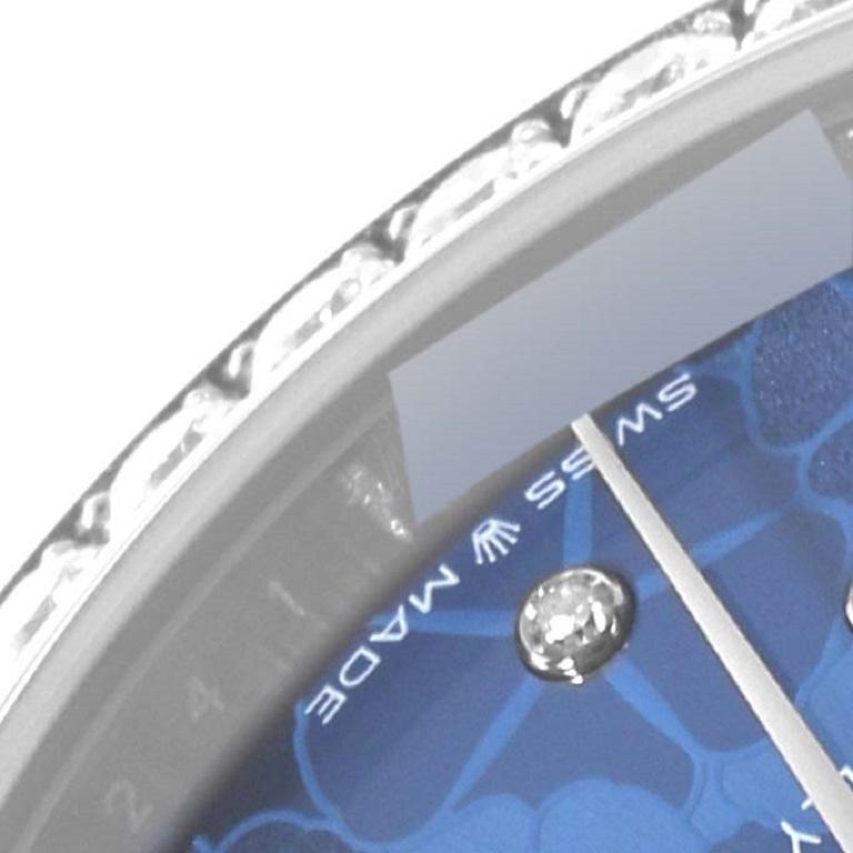 Rolex Montre Datejust 31 en acier, or blanc et diamants pour femmes 278384 non portée Excellent état à Atlanta, GA