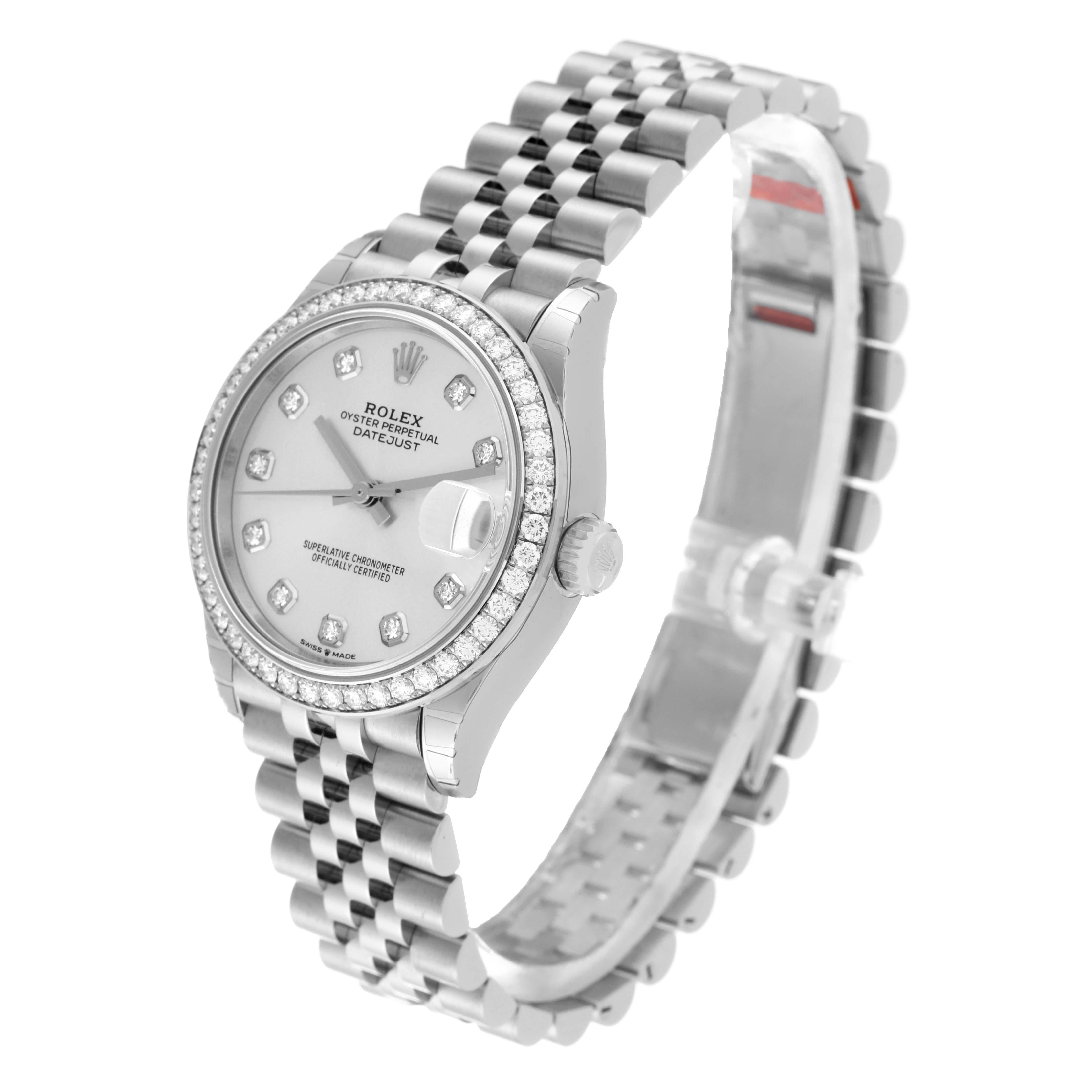 Rolex Montre Datejust 31 en acier, or blanc et diamants pour femmes 278384 non portée 5