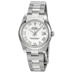 Rolex Datejust 31 Steel White Roman Numerals Dial Automatic Midsize Watch 178240