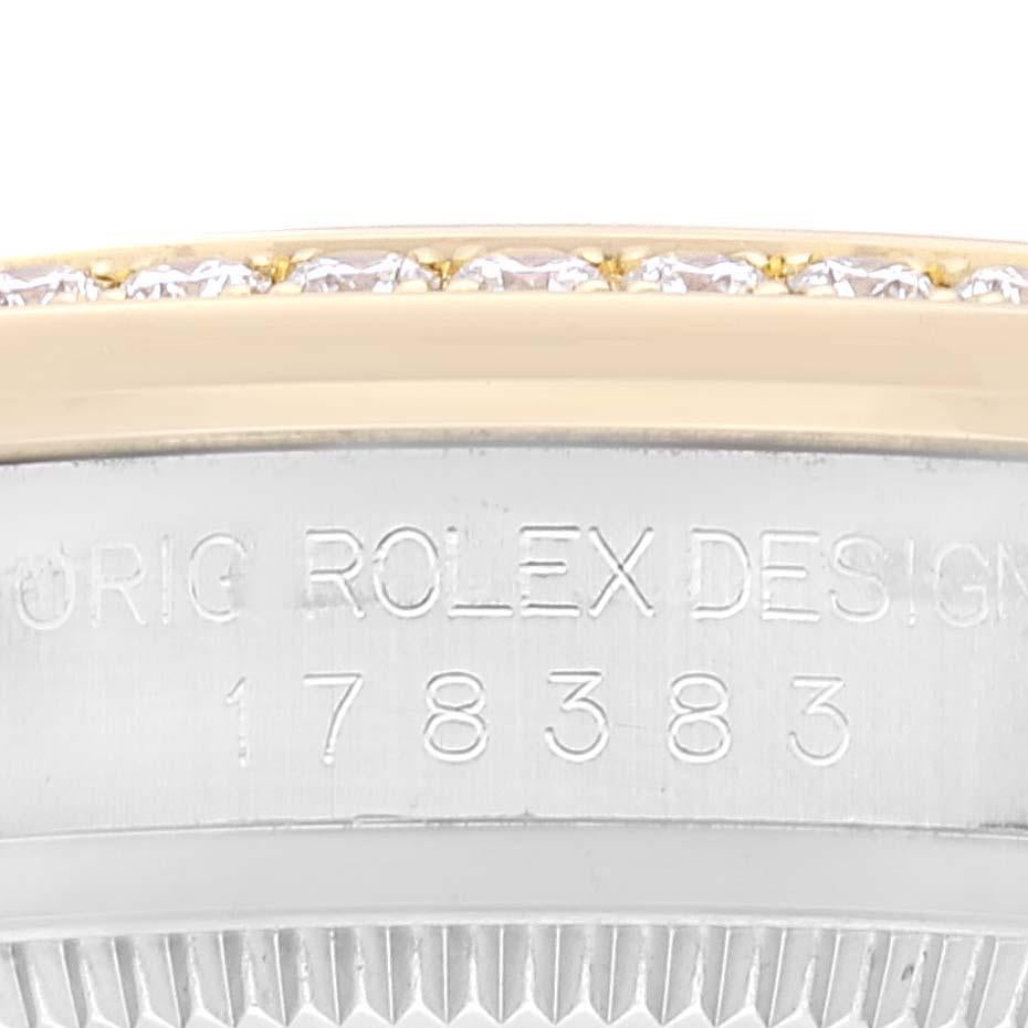 Women's Rolex Datejust 31 Steel Yellow Gold Diamond Ladies Watch 178383 Box Card