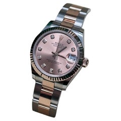 Rolex Datejust 31 Sundust Pink Diamond Dial Two Tone Rose Gold Watch