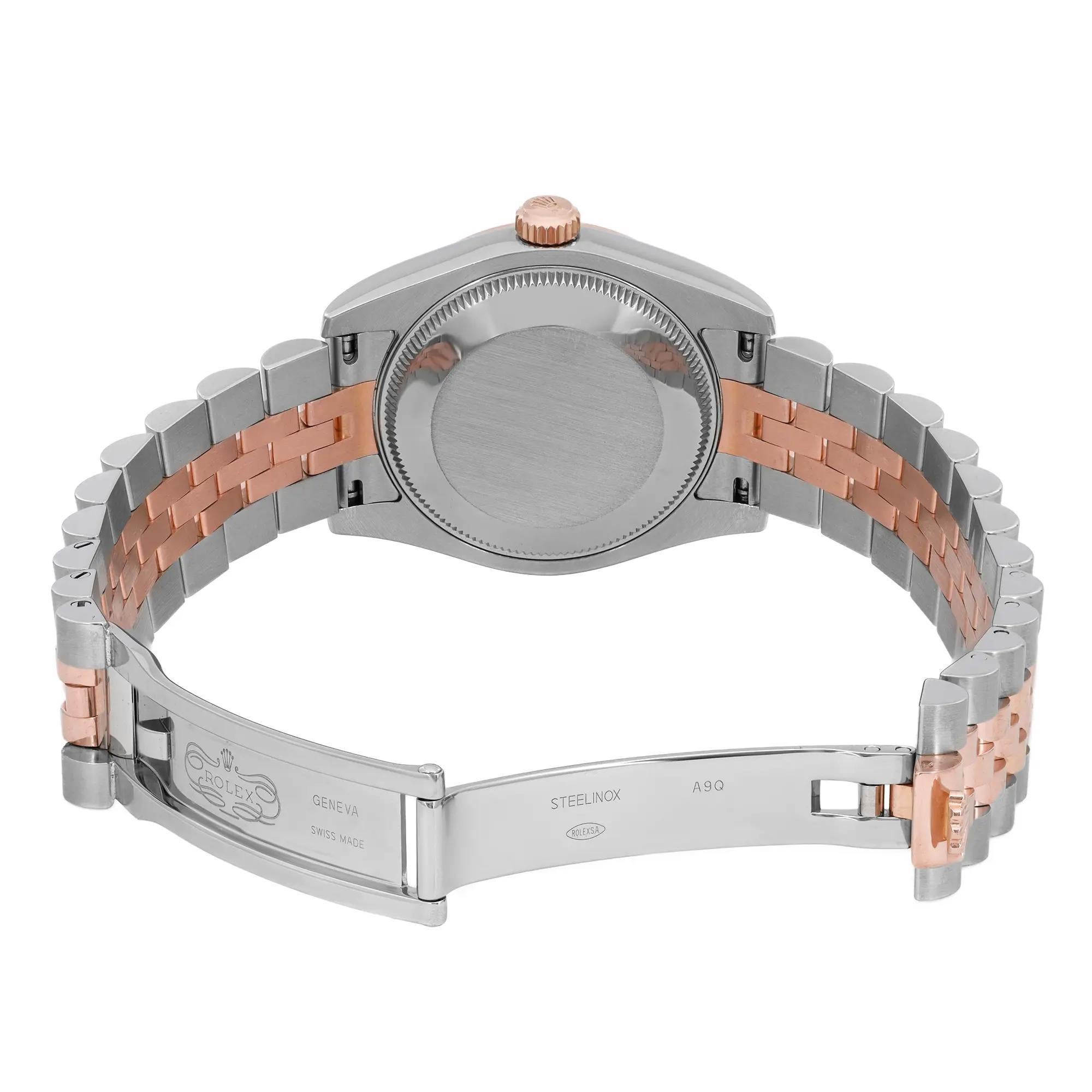 Rolex Datejust 31MM 18K Rose Gold Steel Jubilee Diamond Dial Orologio da donna 178271 in vendita 2