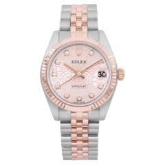 Rolex Datejust 31MM 18K Roségold Stahl Jubiläums-Diamant-Zifferblatt Damenuhr 178271