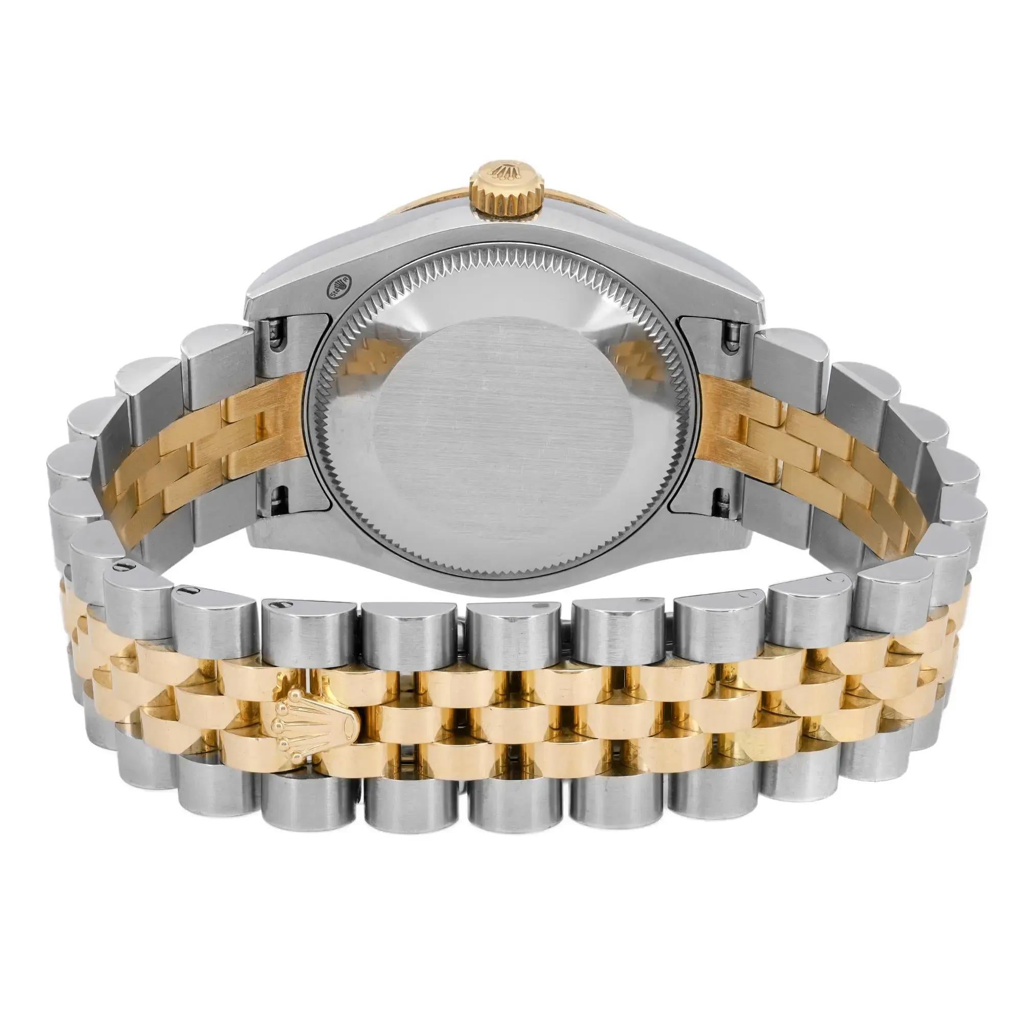 Reloj Rolex Datejust 31MM Oro Amarillo 18K Acero Diamante Esfera Plateada 178343 en venta 1