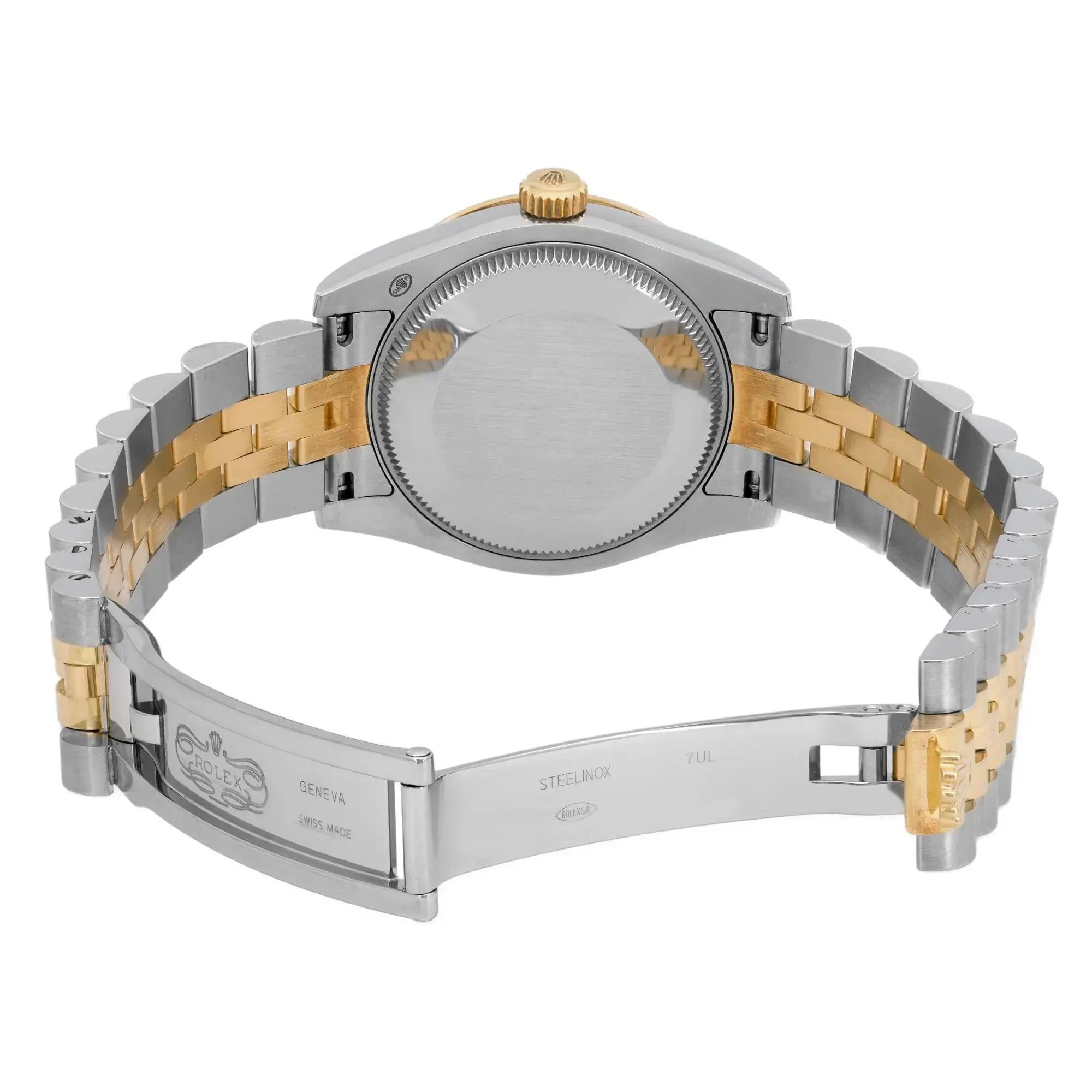 Reloj Rolex Datejust 31MM Oro Amarillo 18K Acero Diamante Esfera Plateada 178343 en venta 2