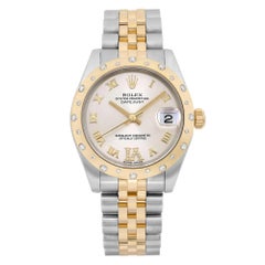 Rolex Datejust 31MM 18K Gelbgold Stahl-Diamant-Silber-Zifferblattuhr 178343