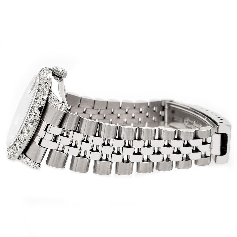 Rolex Datejust 31mm 2,95ct Diamant-Lünette/Lugs/Pink Baguette-Zifferblattuhr (Brillantschliff) im Angebot