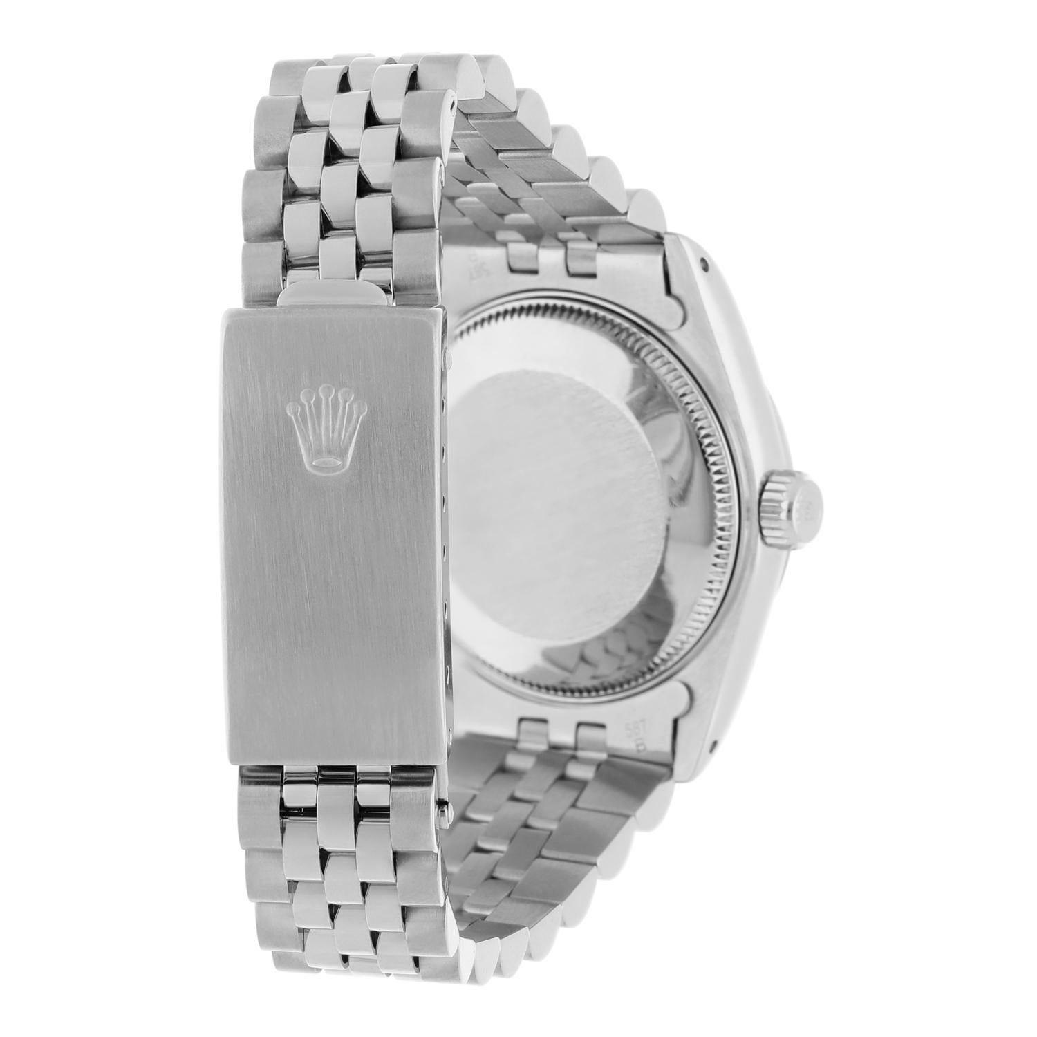 Rolex Datejust 31mm 68274 Silver Index Dial Steel Watch W/G Bezel Circa 1984 For Sale 3