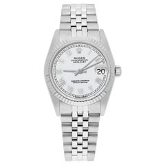 Rolex Datejust 31mm 68274 White Roman Dial Stainless Steel Watch W/G Bezel Circa