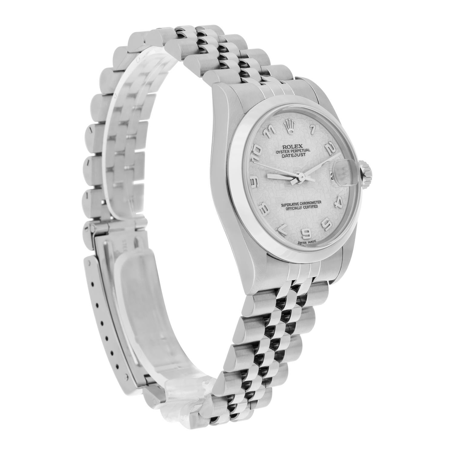 Rolex Datejust 31mm 78240 Silver Arabic Dial Stainless Steel Watch Circa 1999 For Sale 1