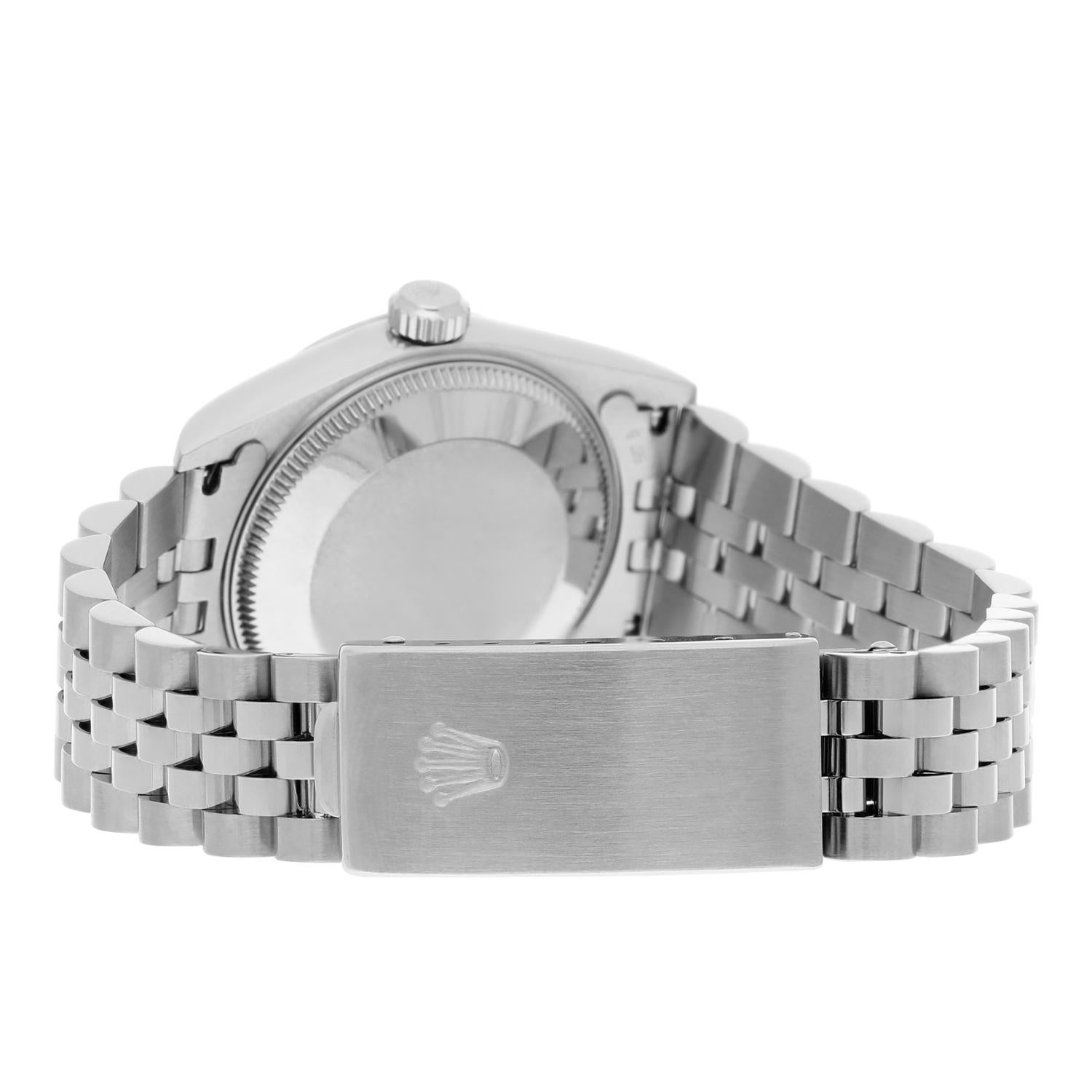 Rolex Datejust 31mm 78240 Silver Arabic Dial Stainless Steel Watch Circa 1999 For Sale 3