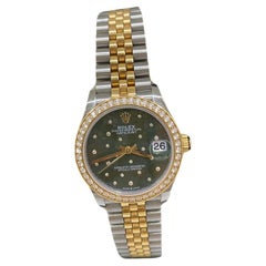 Rolex Datejust 31mm Diamond Bezel Green Dial