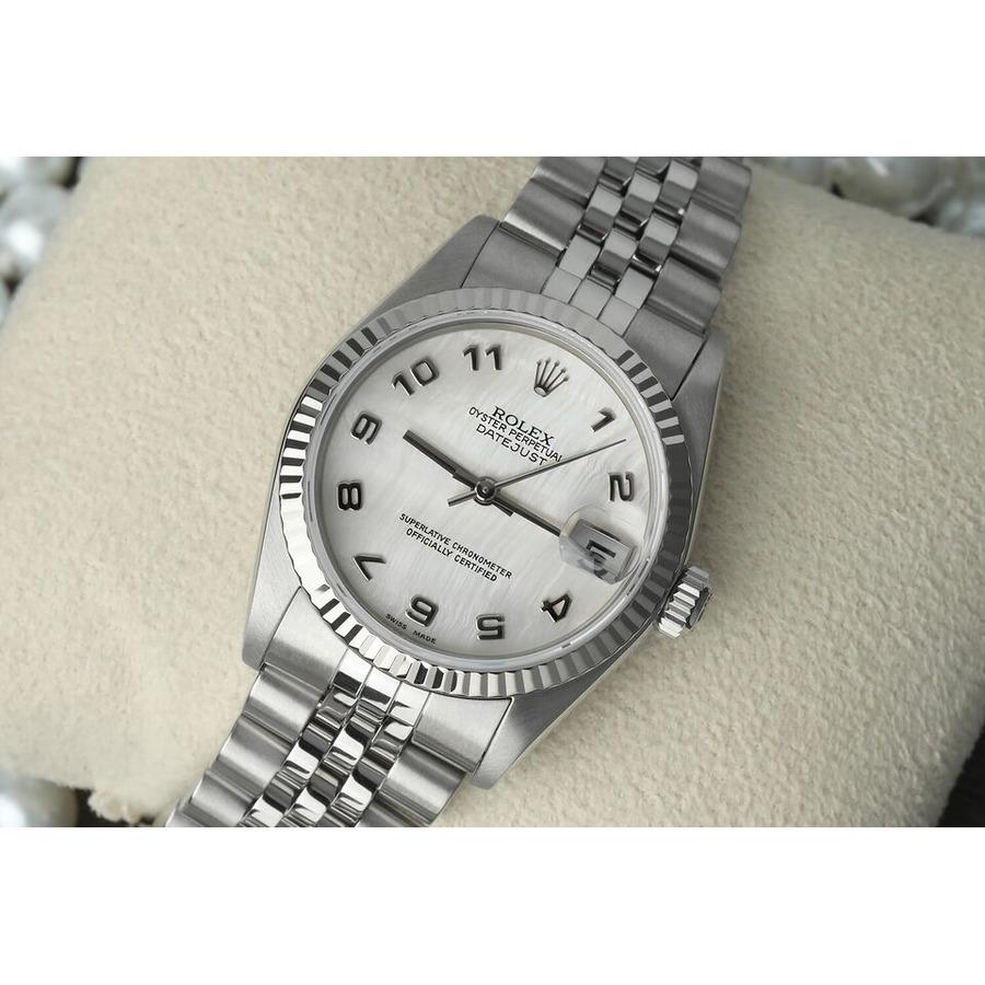 Rolex Datejust 31mm Factory White Mother of Pearl Dial 78274 Jubilee Band 1999 en vente 4