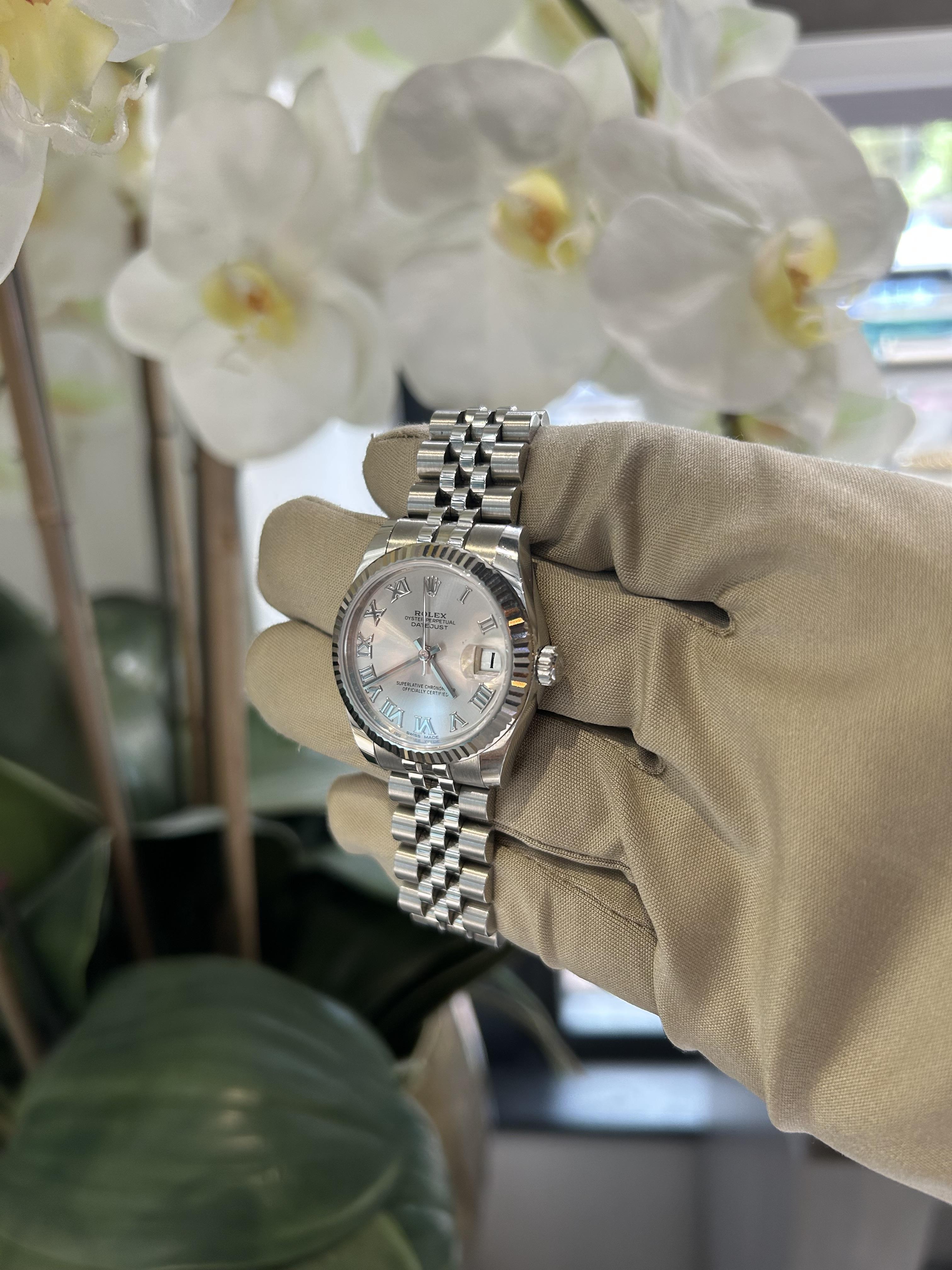 Rolex Datejust 31mm Jubilee Silver Roman Numeral Dial Ref. 178274 For Sale 3