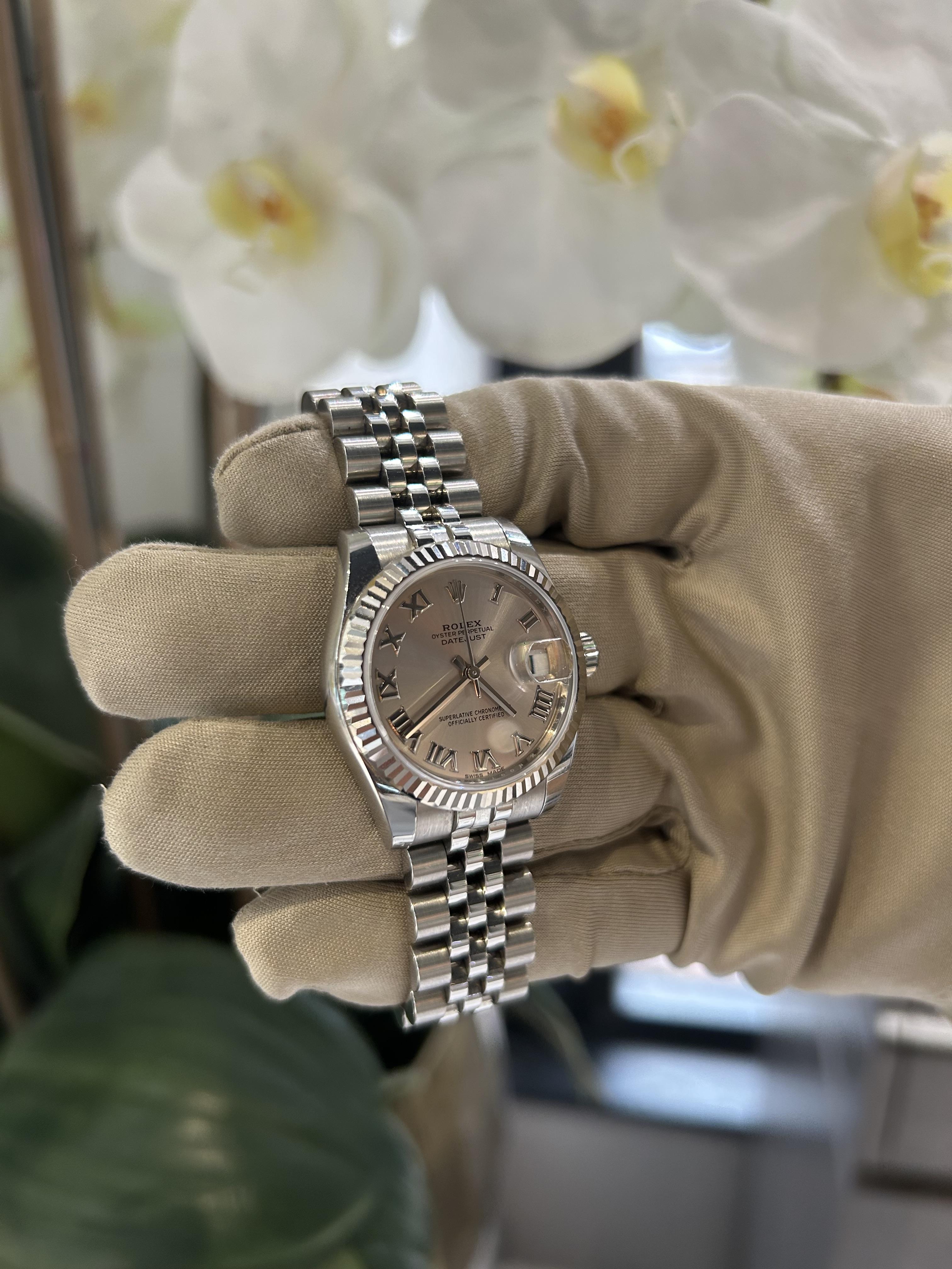Rolex Datejust 31mm Jubilee Silver Roman Numeral Dial Ref. 178274 For Sale 5