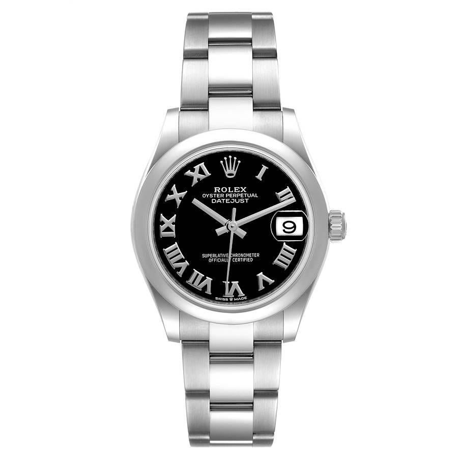 Rolex Datejust 31mm Midsize Black Dial Steel Ladies Watch 278240 Unworn. Officially certified chronometer self-winding movement. Stainless steel oyster case 31.0 mm in diameter. Rolex logo on a crown. Stainless steel smooth bezel. Scratch resistant