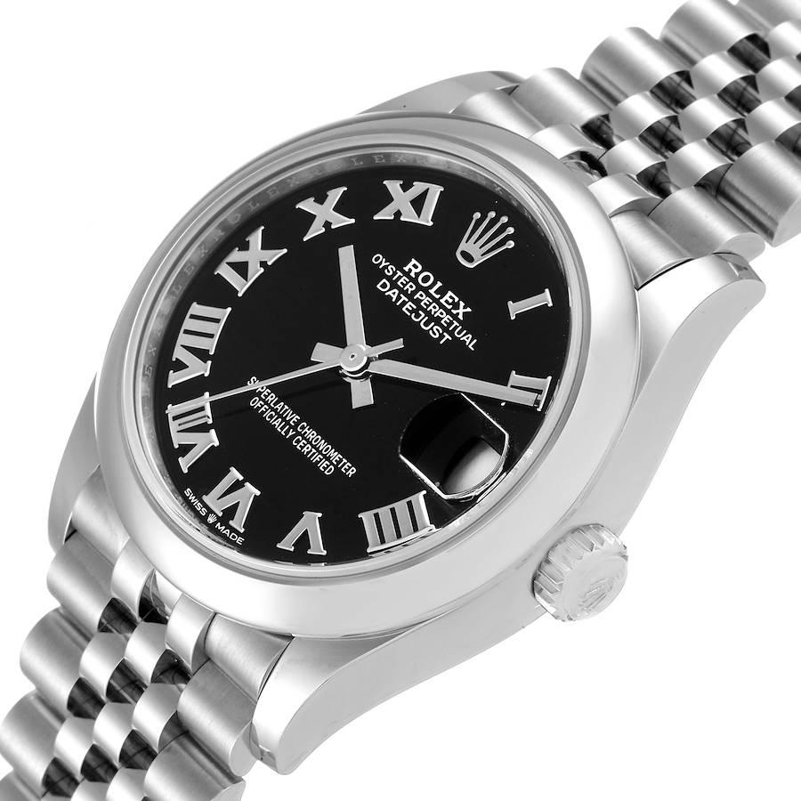 Rolex Datejust Midsize Black Dial Steel Ladies Watch 278240 Unworn For Sale 1