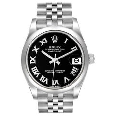 Rolex Datejust Midsize Black Dial Steel Ladies Watch 278240 Unworn