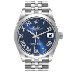 Rolex Datejust 31mm Midsize Blue Dial Steel Ladies Watch 278240 Unworn