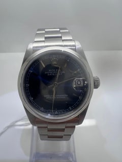 Rolex Datejust Oyster Quadrante Blu Orologio Unisex