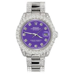 Rolex Datejust Pave 7,2 Karat geschliffene Diamant Pastell lila Trainingsuhr 178240