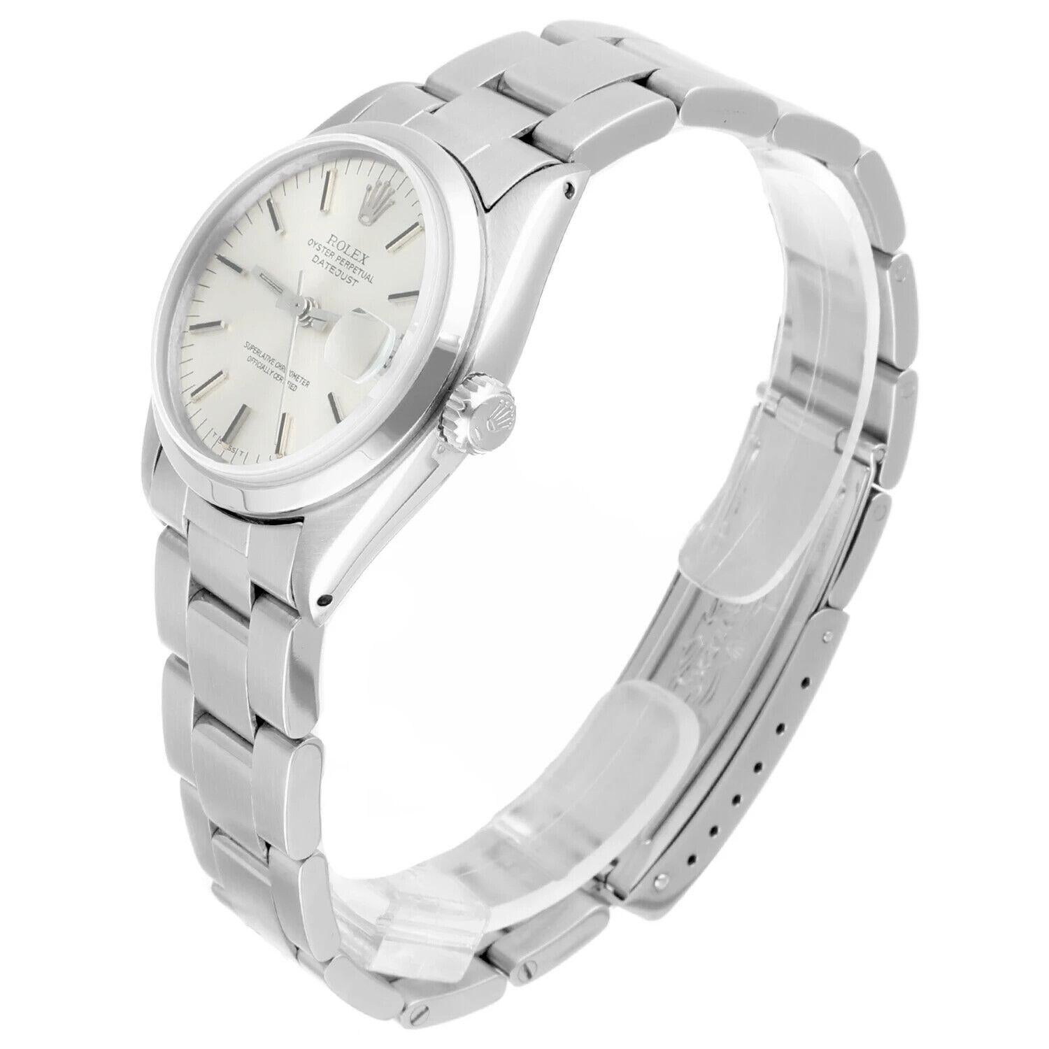 Women's Rolex Datejust 31mm Steel Ladies Oyster Bracelet Watch 6824 Silver Dial
