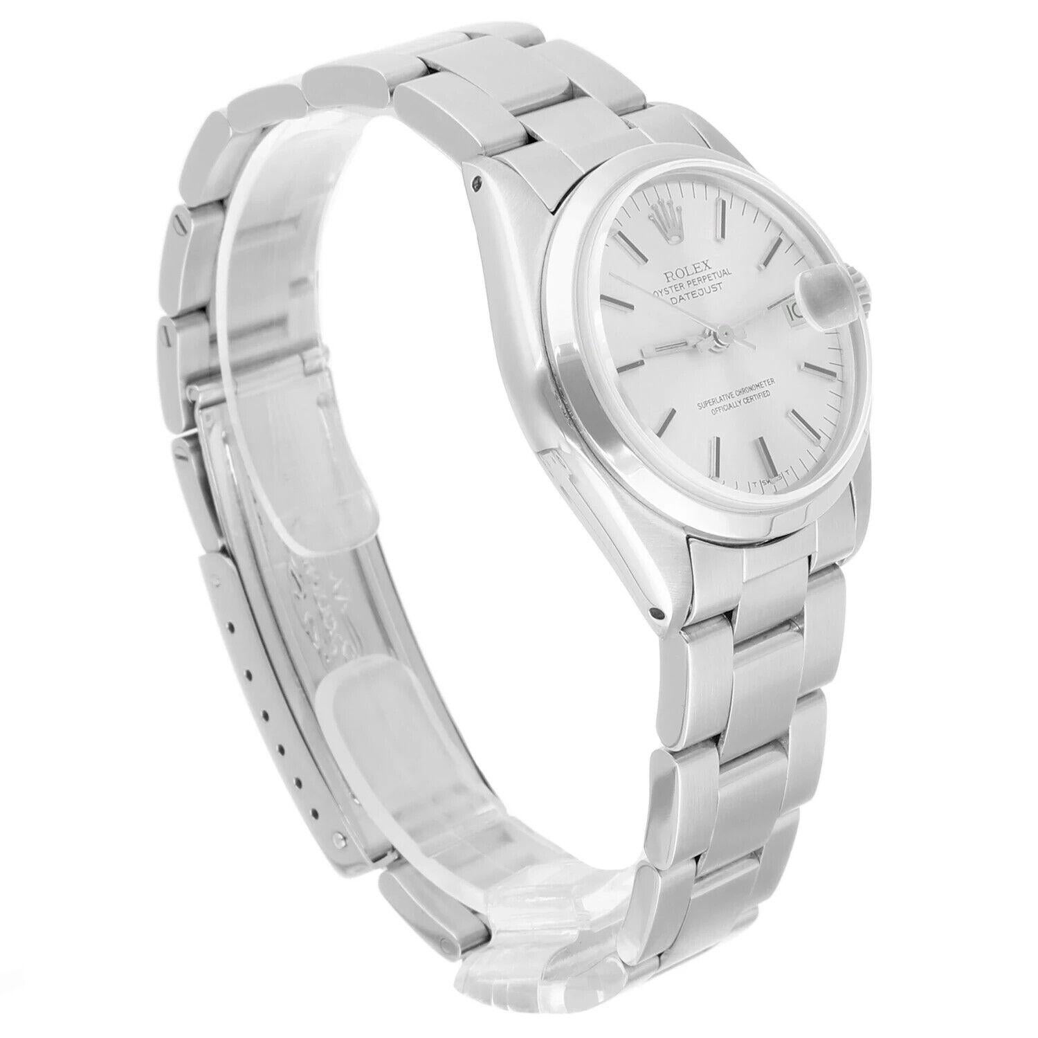 Rolex Datejust 31mm Steel Ladies Oyster Bracelet Watch 6824 Silver Dial 2