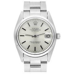 Vintage Rolex Datejust 31mm Steel Ladies Oyster Bracelet Watch 6824 Silver Dial