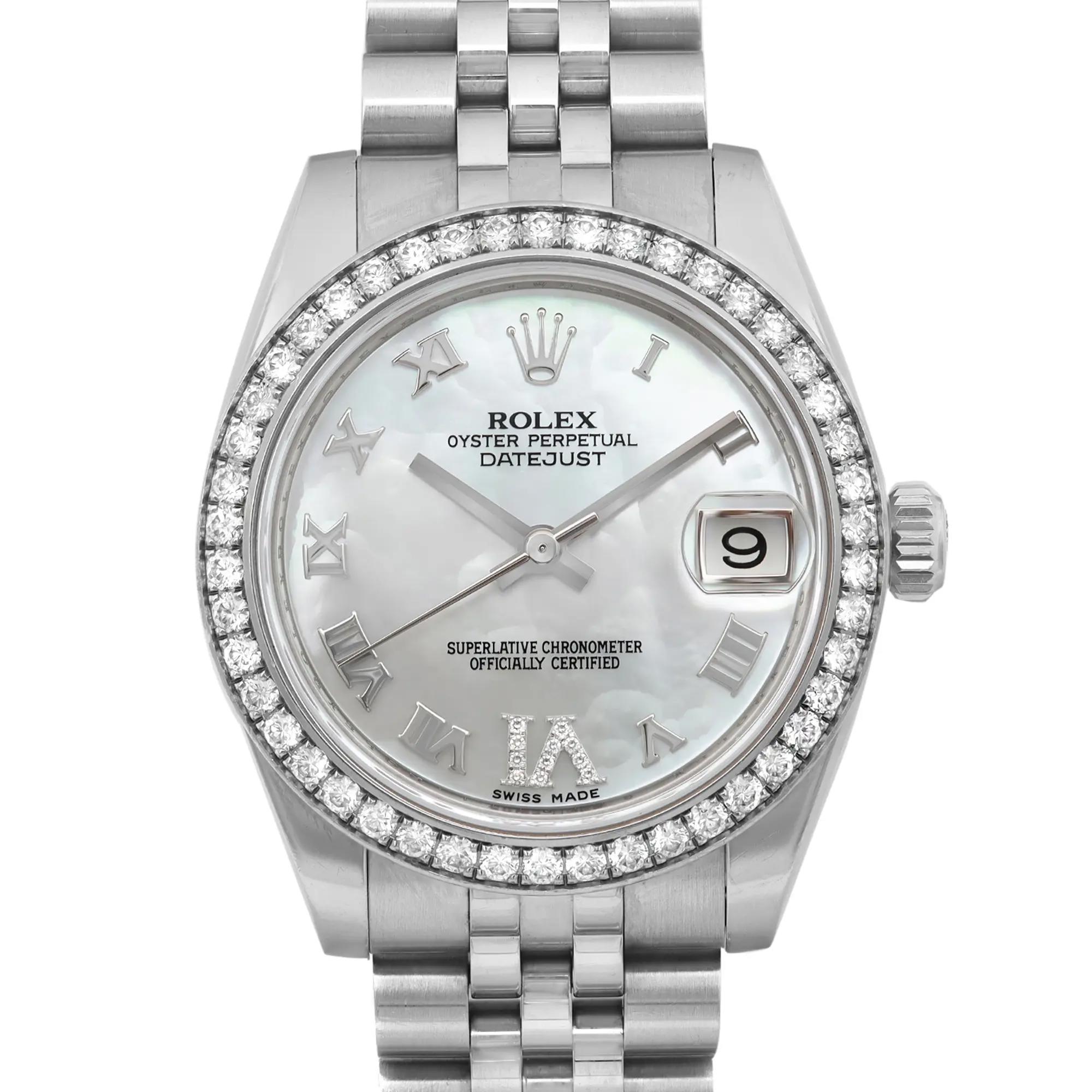 Pre-owned good condition. Factory MOP Dial. Factory diamond bezel. No box and papers.

Brand and Model Information:
Brand: Rolex
Model: Rolex Datejust 178384
Model Number: 178384

Type and Style:
Type: Wristwatch
Style: Luxury
Department: