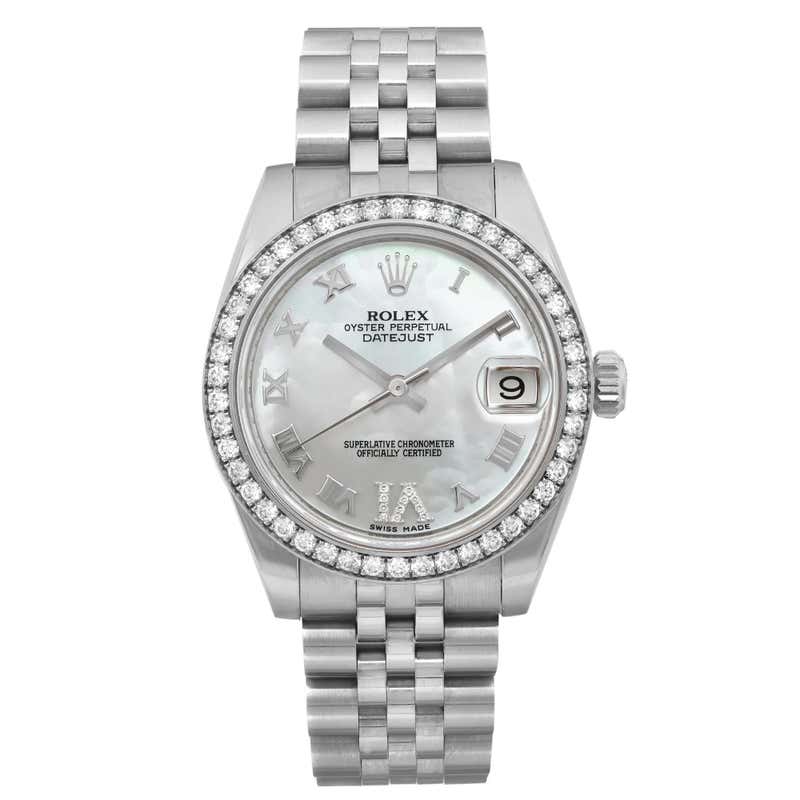 Rolex Datejust 31 18K Gold Steel Diamond MOP Dial Ladies Watch 178383 ...