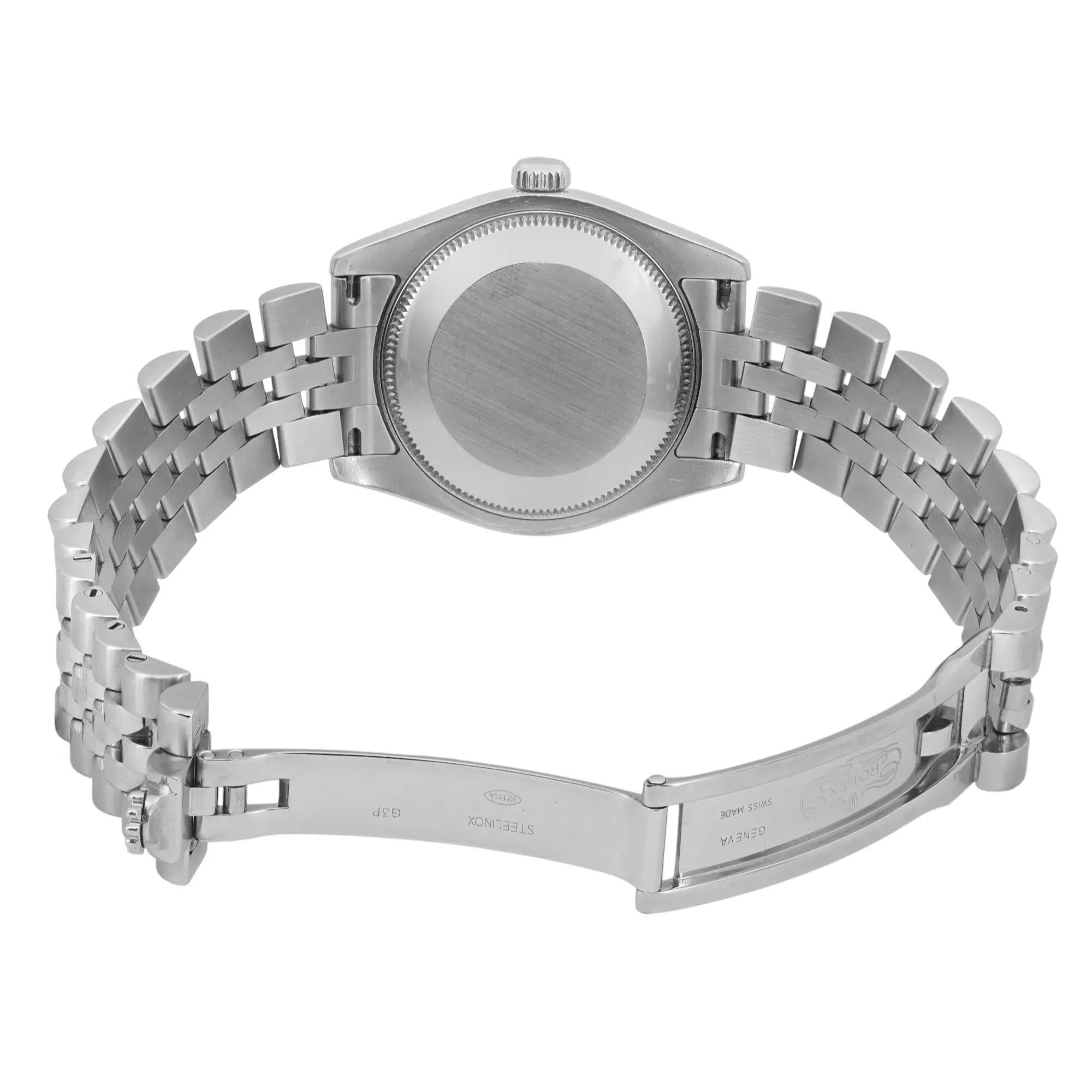 Rolex Datejust 31mm Steel Silver Roman Dial Ladies Watch 178240 en vente 1