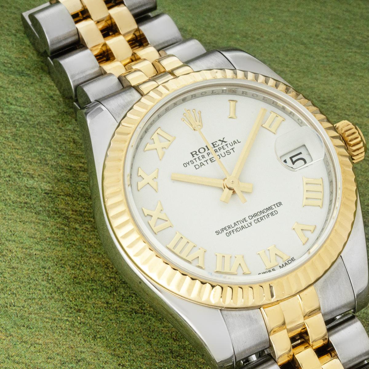 Rolex Datejust 31mm Steel & Yellow Gold 178273 Roman Numerals For Sale 4