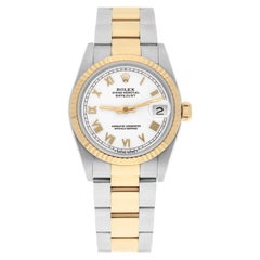 Rolex Datejust 31mm White Roman Two Tone Watch Circa 1997 Complete Oyster