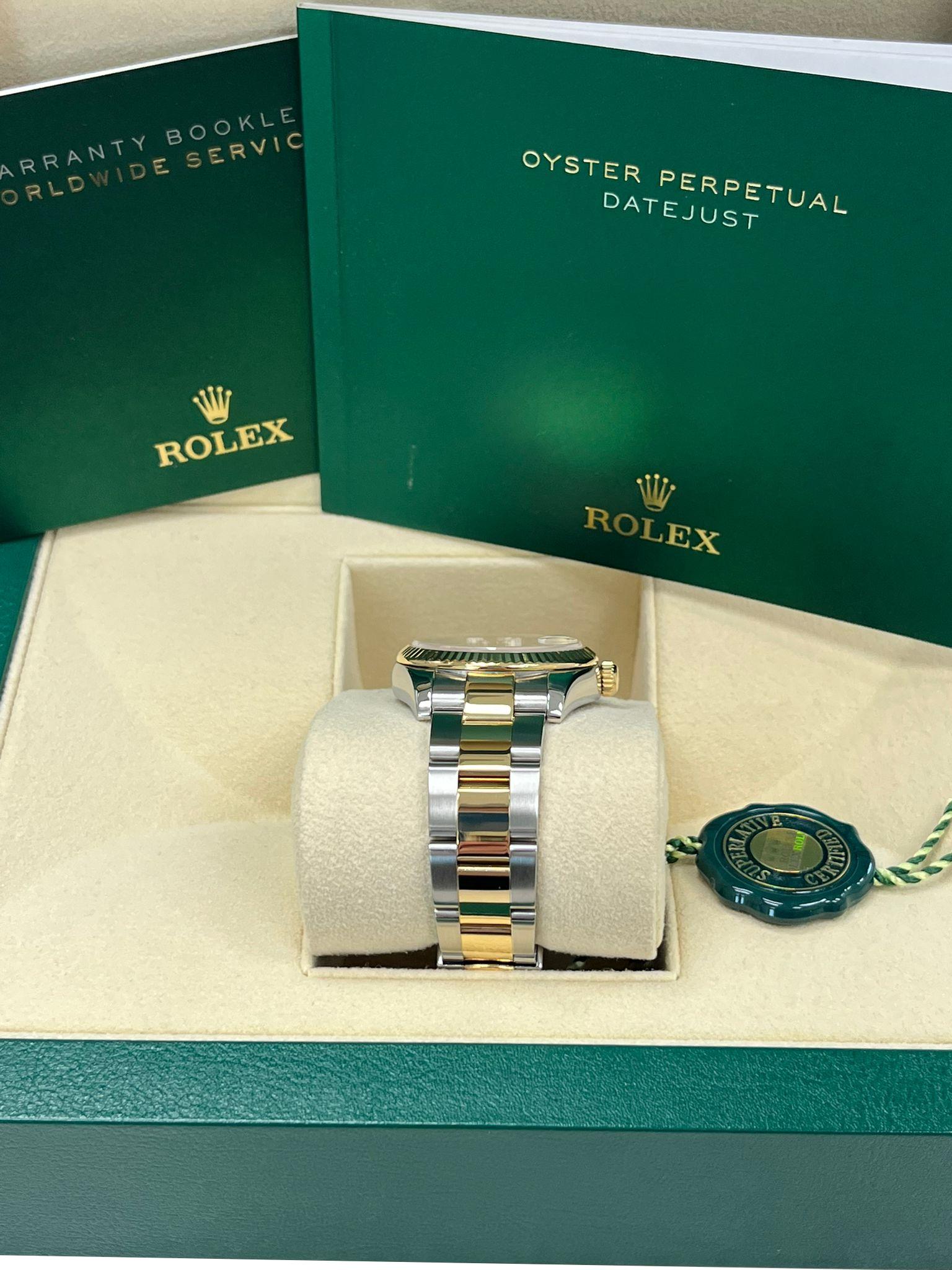 Rolex Lady-Datejust 31mm Gelbgold Stahl-Diamant-Zifferblatt Zweifarbige Uhr 178273 im Angebot 7