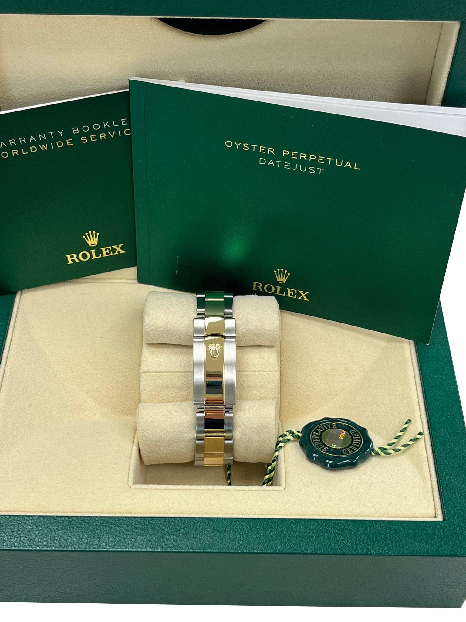 Rolex Lady-Datejust 31mm Gelbgold Stahl-Diamant-Zifferblatt Zweifarbige Uhr 178273 im Angebot 8