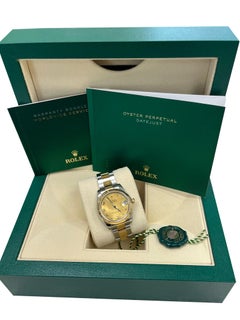 Rolex Lady-Datejust 31mm Yellow Gold Steel Diamond Dial Two-Tone Watch 178273