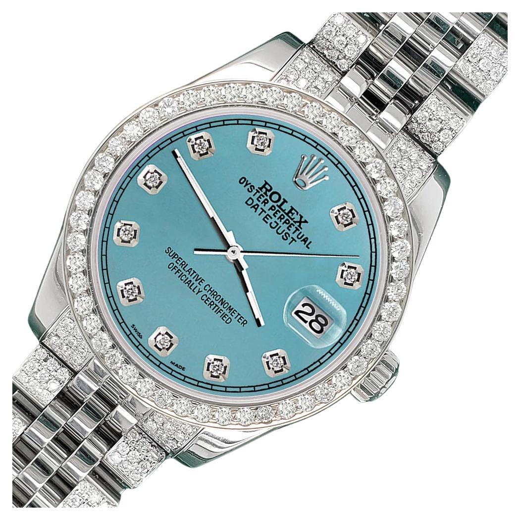 Rolex Datejust 3.30 Carat Diamond Bezel/Bracelet/Imperial Red Dial