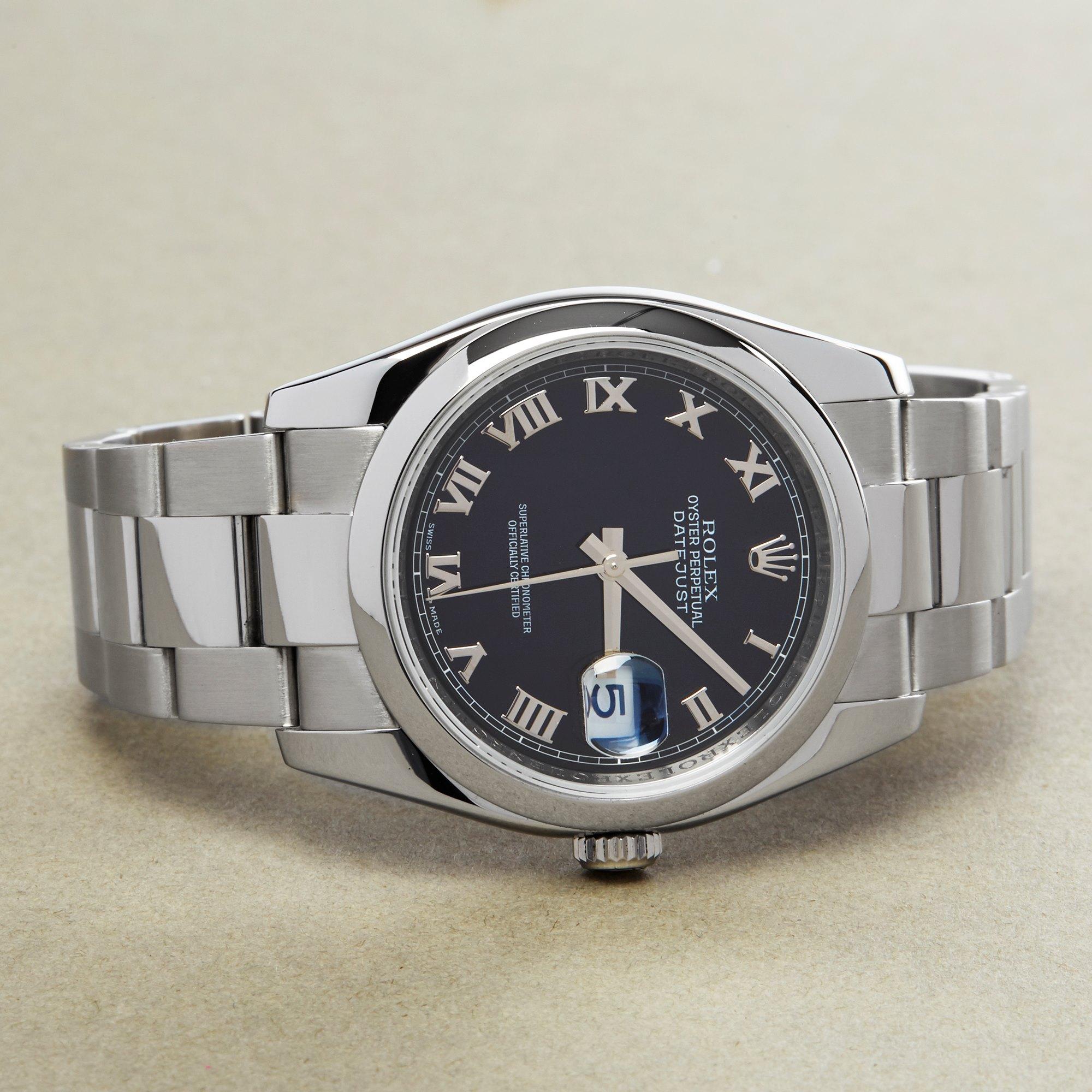 Rolex Datejust 36 116200 Men's Stainless Steel Watch In Excellent Condition In Bishops Stortford, Hertfordshire