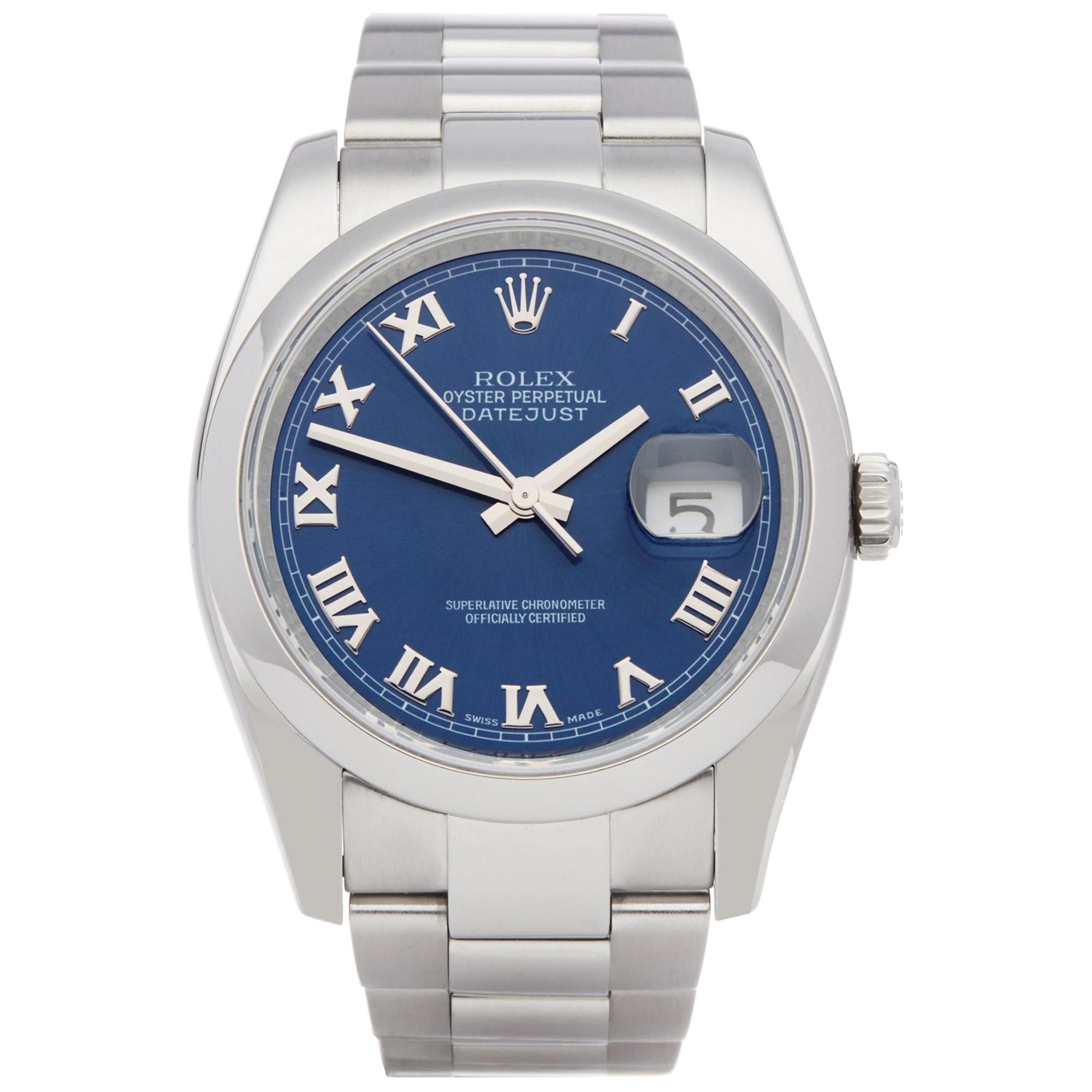 Rolex Datejust 36 116200 Men Stainless Steel Watch