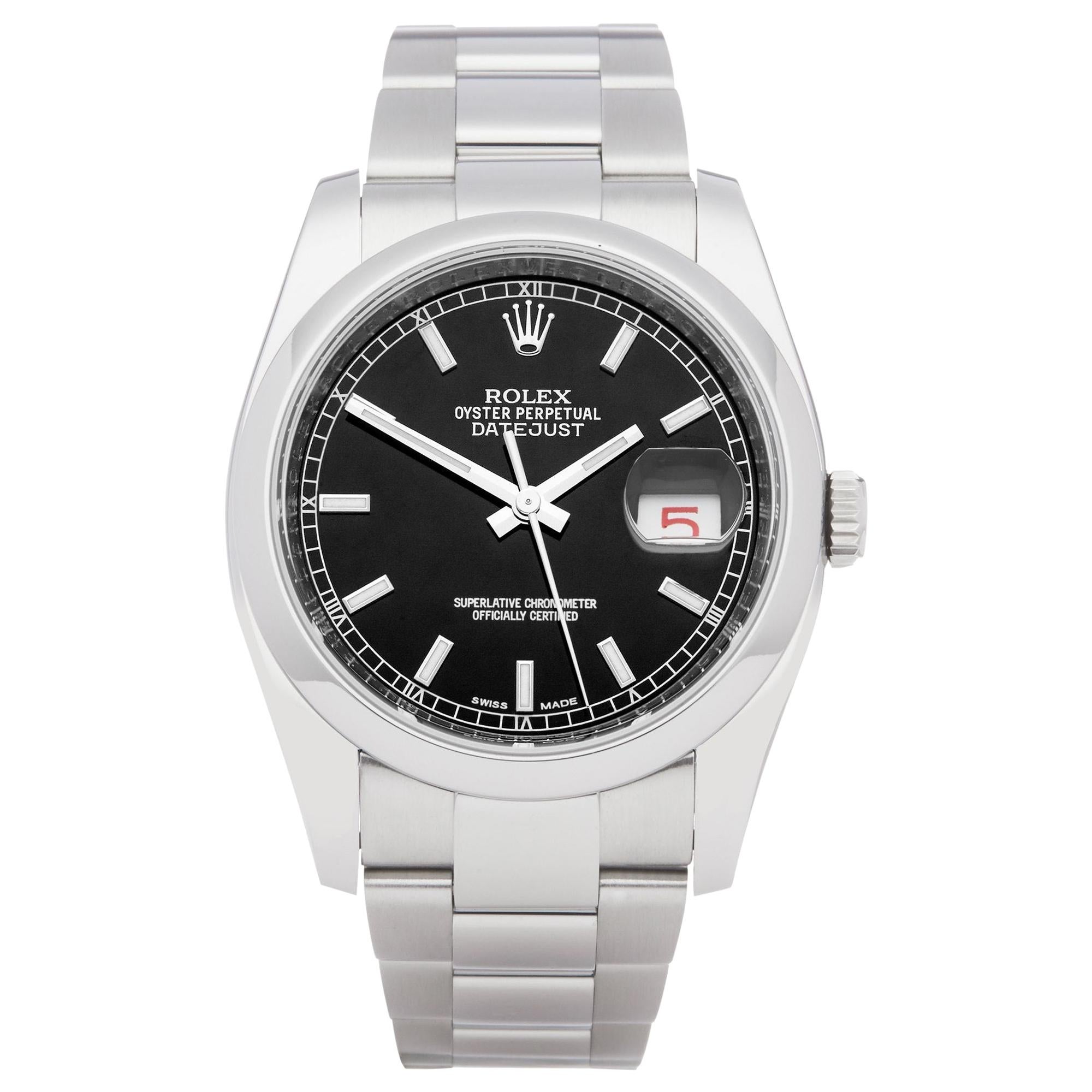 Rolex Datejust 36 116200 Men
s Stainless Steel Watch