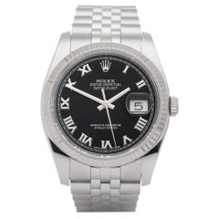 Rolex Datejust 36 116234 Men
s Stainless Steel and White Gold Watch