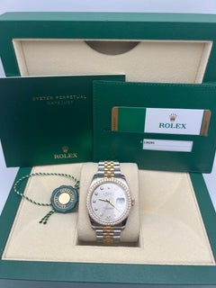Rolex Datejust 36 116243RBR 18K Factory Diamond Bezel & Dial Jubilee Box Papers